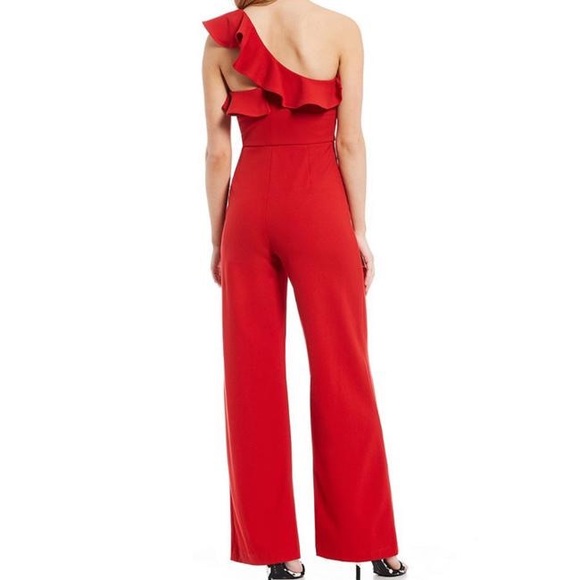 One Shoulder Ruffle Jumpsuit - Picture 6 of 6